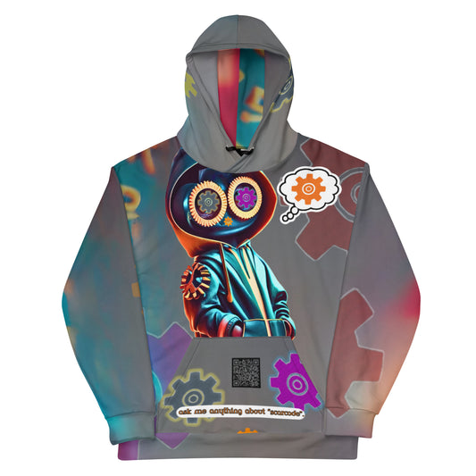 Scarcode AI Bot "Ask me anything about Scarcode" QR Code Hoodie - 15 SCRCDE