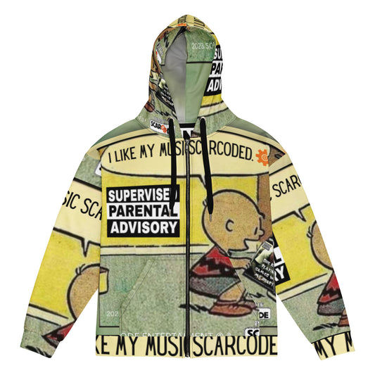 I Like My Music Scarcoded Zip Hoodie- 15 SCRCDE